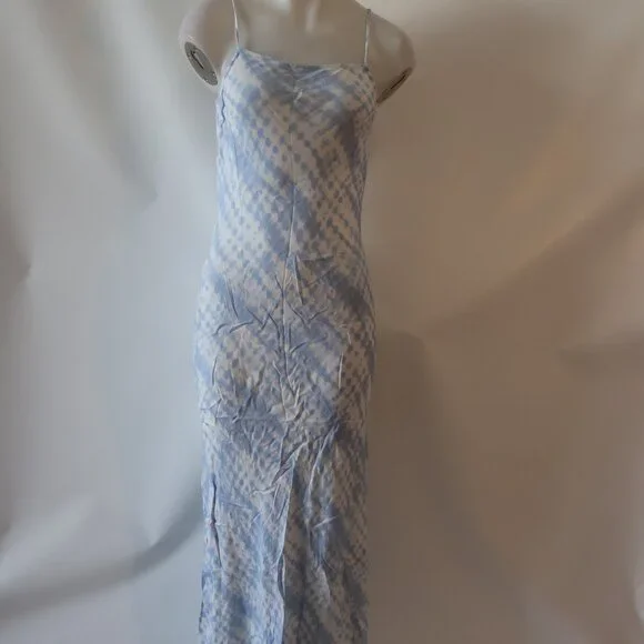 Womens Staud Blue White Cloud (Item- 3) July Strappy Rayon Maxi Dress 4 - Picture 4 of 15